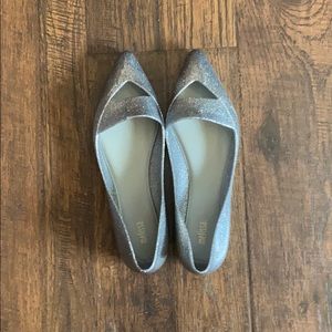 Silver Melissa Flats with a bit of Sparkle! Sz. 8